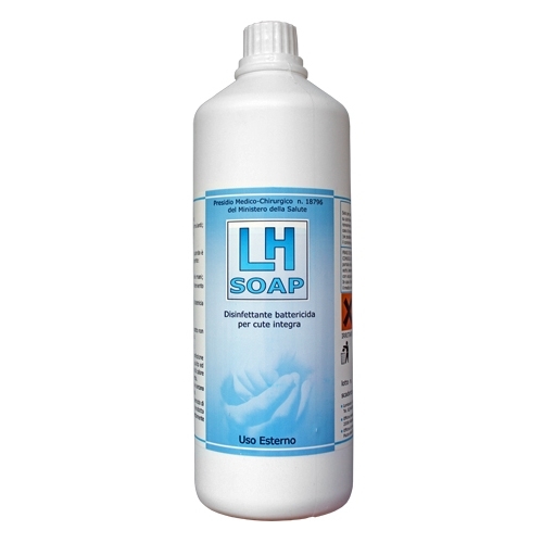 LH SOAP Sapone disinfettante battericida per mani e cute integra - flacone da 1000 ml con erogatore/tanica 5 kg - Flaconejjdajj1jjltjjconjjerogatore