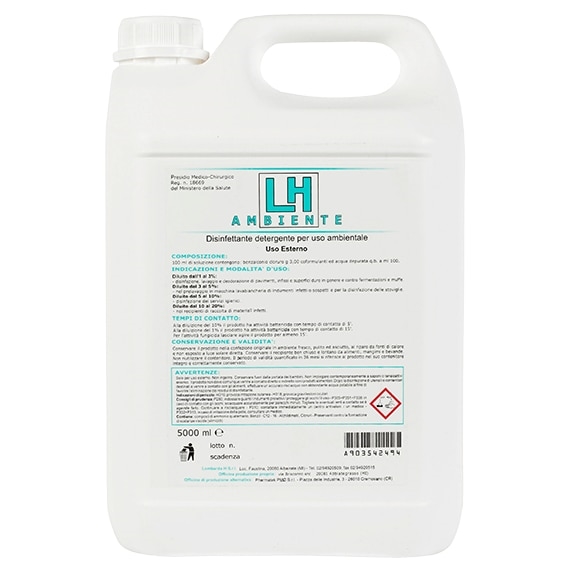 LH AMBIENTE Disinfettante detergente profumato ambientale professionale - 5000jjml