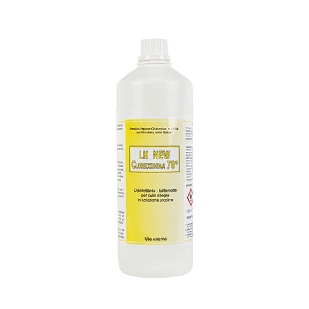 LH NEW CLOREXIDINA 70 Disinfettante battericida per cute integra con clorexidina in soluzione alcolica
